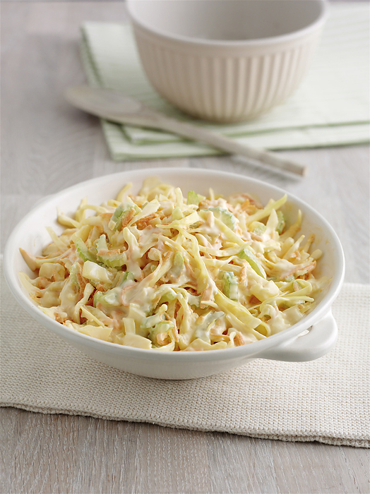 Bowl of coleslaw Bowl of coleslaw., Photo by DK IMAGES SCIENCE PHOTO LIBRARY