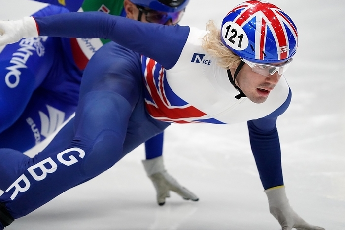 ISU World Cup 2021 22  Jonathan MOODY  GBR  in action on 500 meter heats during ISU World Cup 2021 22 on November 25, 2021 at the Optisport Sportboulevard in Dordrecht, Netherlands Photo by SCS Soenar Chamid AFLO  HOLLAND OUT 