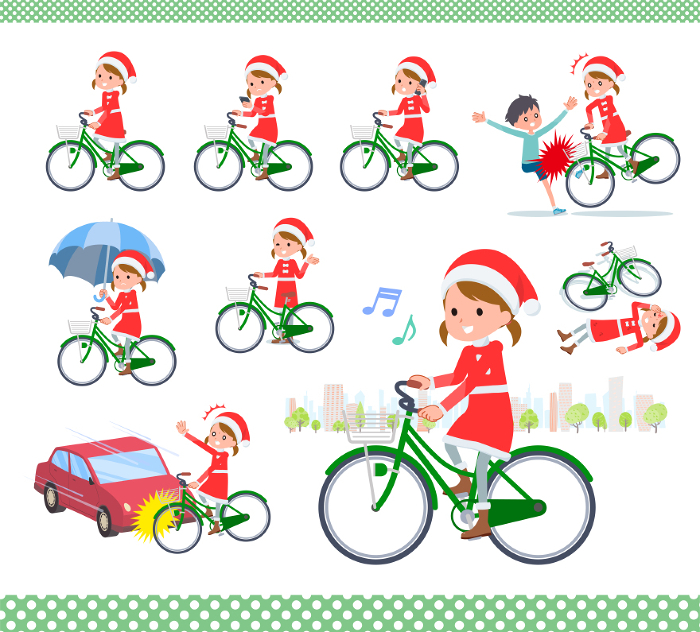 flat type Santa Claus girl_city cycle