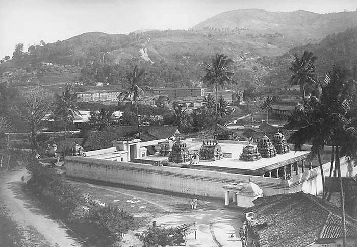Sri Lanka: A Hindu temple in Kandy, c.1880. In 1592 Kandy became the capital city of the last remaining independent kingdom in Sri Lanka after the coastal regions had been conquered by the Portuguese. br   br    Kandy stayed independent until the early 19th century. In the Second Kandyan War, the British met no resistance and reached the city on February 10, 1815. On March 2, 1815, a treaty known as the Kandyan Convention was signed between the British and the Radalas  Kandyan aristocrats . With this treaty, Kandy recognized the King of England as its King and became a British protectorate.