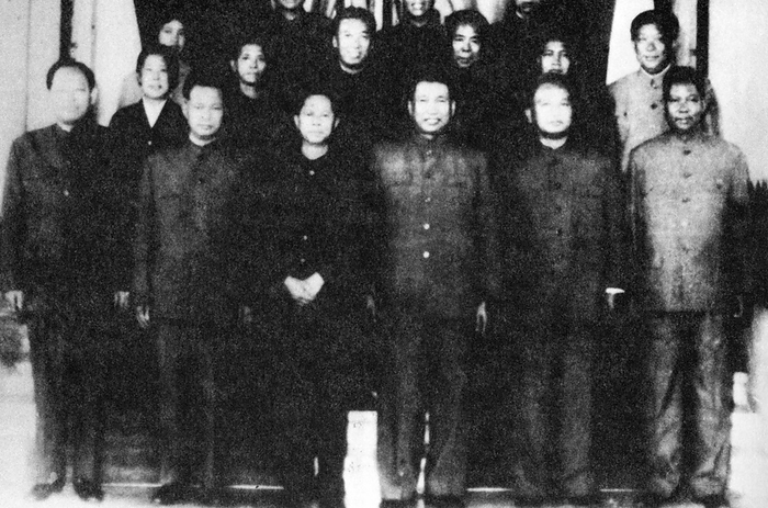 Cambodia: The Khmer Rouge Leadership and Chinese minister Fang Yi. Left to Right: Ieng Sary, Khieu Samphan, Fang Yi, Pol Pot, Nuon Chea, Vorn Vet. The Khmer Rouge, or Communist Party of Kampuchea, ruled Cambodia from 1975 to 1979, led by Pol Pot, Nuon Chea, Ieng Sary, Son Sen and Khieu Samphan. It is remembered primarily for its brutality and policy of social engineering which resulted in millions of deaths. Its attempts at agricultural reform led to widespread famine, while its insistence on absolute self sufficiency, even in the supply of medicine, led to the deaths of thousands from treatable diseases  such as malaria . Brutal and arbitrary executions and torture carried out by its cadres against perceived subversive elements, or during purges of its own ranks between 1976 and 1978, are considered to have constituted a genocide. Several former Khmer Rouge cadres are currently on trial for war crimes in Phnom Penh. 