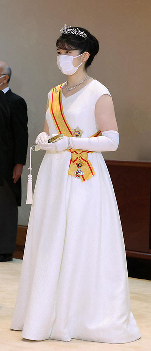 Aiko s coming of age event Princess Aiko receives congratulatory speeches from Prime Minister Fumio Kishida and other heads of the three powers at the Ume no Ma, the Imperial Palace, 4:23 p.m., December 5, 2021  Representative photo 