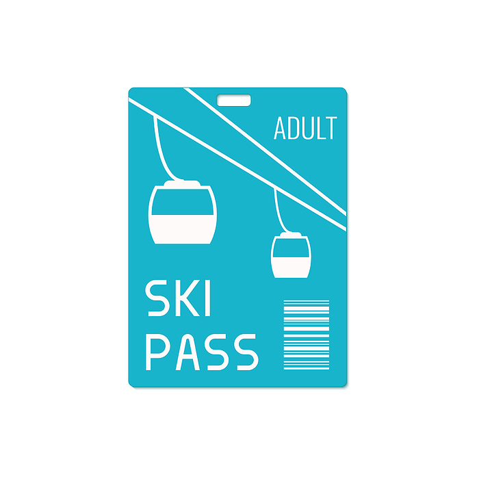 Ski pass, illustration Ski pass, illustration., Photo by ART4STOCK SCIENCE PHOTO LIBRARY