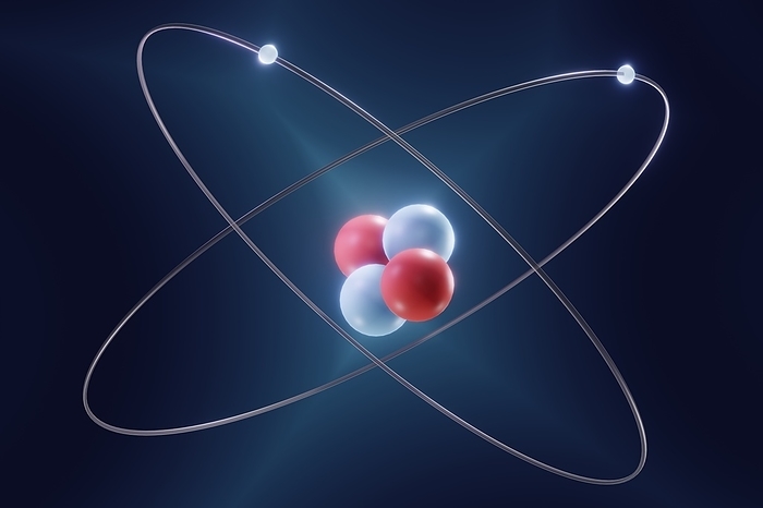 Bohr model of an atom, illustration Conceptual illustration of an atom  Bohr model ., Photo by ARTUR PLAWGO   SCIENCE PHOTO LIBRARY