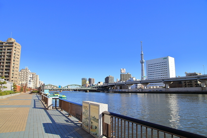 Sumida River seen from near Ryogoku, Tokyo