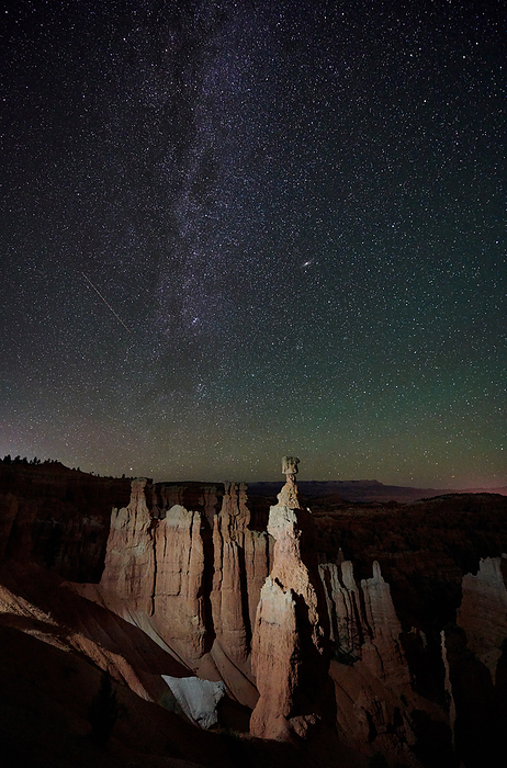 Milky way and stars, Bryce Canyon National Park, Utah, USA, Photo by Juergen Ritterbach/F1online