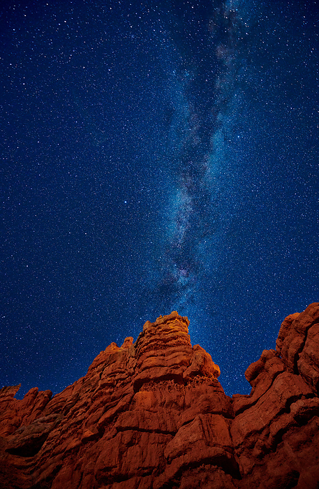Night sky over Red Canyon, Dixie National Forest, Utah, USA, Photo by Juergen Ritterbach/F1online