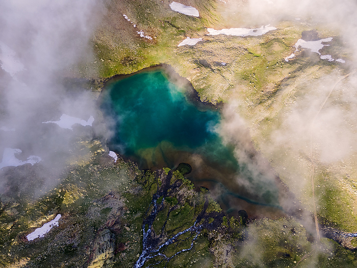 Italy Alpine lakes aerial view in Vallecamonica, Brescia province, Lombardy, Italy., Photo by Michele Rossetti