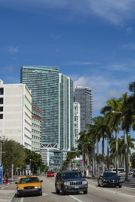 Miami, United States of America Modern buildings along Biscayne boulevard, Downtown Miami, Miami, Florida, USA., Photo by Sergio Pitamitz