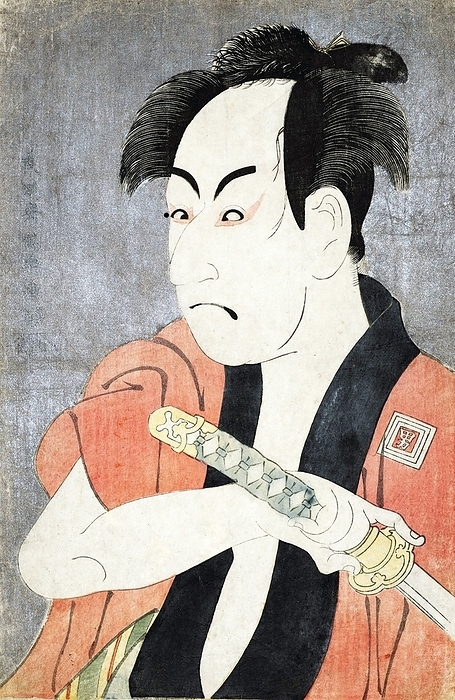 Japan: Kabuki actor Ichikawa Omezou in the role of Yakko Ippei. Toshusai Sharaku, c. 1795 Ichikawa Omezou in the role of Yakko Ippei.   T sh sai Sharaku  active 1794   1795  is widely considered to be one of the great masters of the woodblock printing in Japan, Little is known of him, besides his ukiyo e prints  neither his true name nor the dates of his birth or death are known with any certainty. His active career as a woodblock artist seems to have spanned just ten months in the mid Edo period of Japanese history, from the middle of 1794 to early 1795.