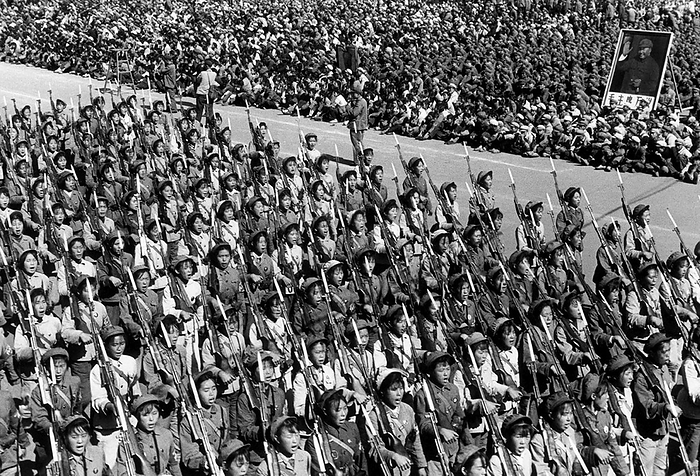 China: A scene from the Cultural Revolution  1966 1976 , 1968 The Great Proletarian Cultural Revolution, commonly known as the Cultural Revolution  Chinese:         was a socio political movement that took place in the People s Republic of China from 1966 through 1966. Set into motion by Mao Zedong, then Chairman of the Communist Party of China, its stated goal was to create a new political movement in the People s Republic of China from 1966 through 1976. Set into motion by Mao Zedong, then Chairman of the Communist Party of China, its stated goal was to enforce socialism in the country by removing The revolution marked the return of Mao Zedong to a position Using only his name and credibility, he used the controlled anarchy and the Maoist orthodoxy within the Party. Using only his name and credibility, he used the controlled anarchy of the cultural revolution to remove his inner party opponents, most notably China s president Liu Shaoqi. The movement brought chaos, as social norms largely evaporated and the previously established political institutions disintegrated at all levels of government.  br   br  The movement brought chaos, as social norms largely evaporated and the previously established political institutions disintegrated at all levels of government.  The Revolution was launched in May 1966. Mao alleged that bourgeois elements were entering the government and society at large, aiming to restore He insisted that these  revisionists  be removed through violent class struggle. The movement then spread into the military, urban workers, and the Communist Party leadership itself. In the top leadership, it led to a mass purge of senior officials who were accused of deviating from the During the same period Mao s personality cult grew to immense proportions. br   br   br  They were also the first to be elected to the Communist Party.  The Cultural Revolution damaged the country on a great scale economically and socially. Millions of people were persecuted in the violent factional struggles that ensued across the country.  br   br  The Cultural Revolution damaged the country on a great scale economically and socially.