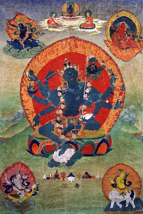 China   Tibet: Thangka of Samaya Tara Yogini  Green Tara  with smaller blue, red, yellow and white tara in the four corners, Eastern Tibet, 18th century Tara  Sanskrit:     , t r   or  rya T r , also known as Jetsun Dolma  Tibetan: Rje btsun sgrol ma  in Tibetan Buddhism, is a female Bodhisattva in the She is known as the  mother of liberation , and represents the virtues of success in work and achievement.   Tara is a tantric meditation deity whose practice is used by practitioners of the Tibetan branch of Vajrayana Buddhism to develop certain inner qualities and understand outer, inner and secret teachings. Tara is actually the generic name for a set of Buddhas or bodhisattvas of similar aspect. These may more properly be understood as different aspects of the same quality, as bodhisattvas are often considered metaphoric for Buddhist virtues. Buddhist virtues.