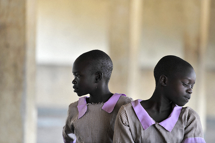 Kapoeta, South Sudan A girl wearing matching clothes attends a hygiene education class at an elementary school in February 2012 at Kapoetamix Elementary School in East Equatoria State, South Sudan. Photo by Hiroyuki Miura, February 20, 2012