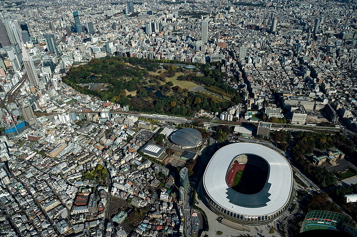 National Stadium, Sendagaya Station, Shinjuku Gyoen area