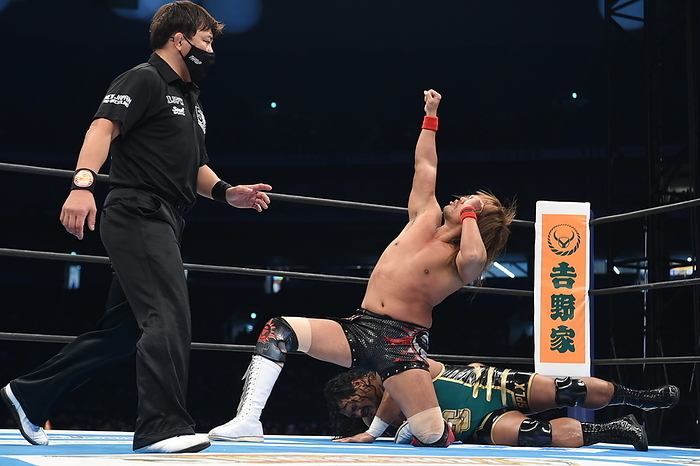 2022 New Japan Pro Wrestling Tokyo Dome Tetsuya Naito and Jeff Cobb compete during the Special Single match of the New Japan Pro Wrestling WRESTLE KINGDOM in TOKYO DOME at Tokyo Dome in Tokyo,  Photo by New Japan Pro Wrestling AFLO  Special Single match Naito vs.