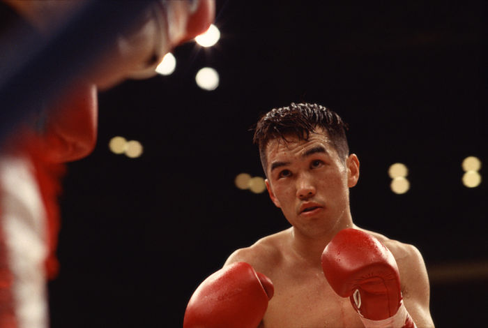 Hiroshi Kawashima (JPN), Champion
APRIL 27, 1996 - Boxing : Champion Hiroshi Kawashima (R) of Japan in action against challenger Cecilio Espino (L) of Mexico during the WBC Junior Bantamweight title match at Ryogoku Kokugikan in Tokyo, Japan.
(Photo by Mikio Nakai/AFLO) [0046].