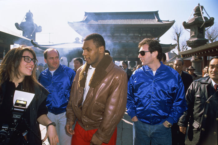 Mike Tyson (USA),
UNDATED - Boxing : Mike Tyson is taking for a walk in Asakusa, Tokyo, Japan.
(Photo by Mikio Nakai/AFLO) [0046]