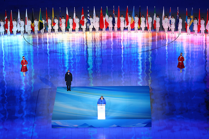 2022 Beijing Olympics Closing Ceremony Thomas Bach IOC President,  FEBRUARY 20, 2022 :  Beijing 2022 Olympic Winter Games Closing Ceremony at National Stadium in Beijing, China.  Photo by Yohei Osada AFLO SPORT 