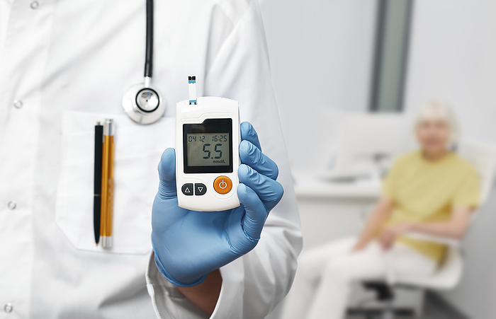 Blood sugar measurement Blood sugar measurement., Photo by PEAKSTOCK   SCIENCE PHOTO LIBRARY