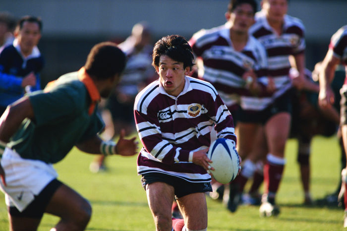 Yoji Nagatomo (Suntory),...
FEBRUARY 18, 2001 - Rugby : Yoji Nagatomo of Suntory in action during the 38th Japan Rugby Football Championship semifinal match between Suntory 31-17 Toyota in Japan.
(Photo by AFLO) [0633].