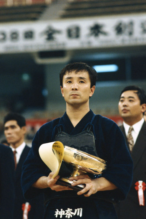 Masahiro Miyazaki, Masahiro Miyazaki
NOVEMBER 3, 2000 - Kendo : Masahiro Miyazaki after winning the 2nd place at the 48th All Japan Kendo Championship at Nippon Budokan in Tokyo, Japan.
(Photo by Shinichi Yamada/AFLO) [0348].