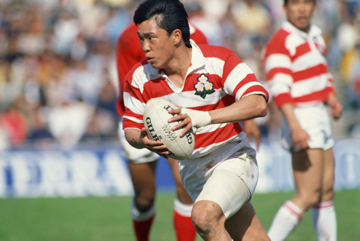 Takahiro Hosokawa (JPN), Takahiro Hosokawa
APRIL 8, 1990 - Rugby : Takahiro Hosokawa of Japan in action during the IRB World Cup 1991 Asian Qualify match between Japan and Tonga in Japan.
(Photo by Shinichi Yamada/AFLO) [0348].