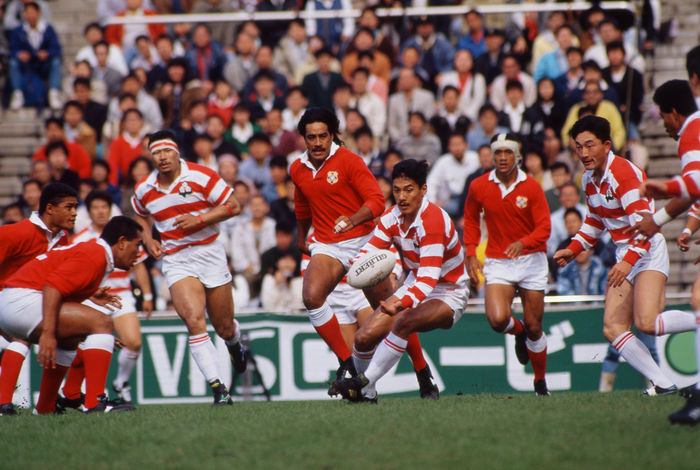 1991 Rugby World Cup Asia Qualifier Japan vs Tonga Seiji Hirao  JPN , Seiji Hirao APRIL 8, 1990   Rugby : Seiji Hirao of Japan in action during the Asian qualifier for the 1991 IRB World Cup match between Japan and Tonga  Photo by Shinichi Yamada AFLO   0348 .