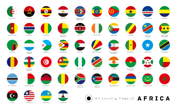 Africa Set of flags Icons for all countries