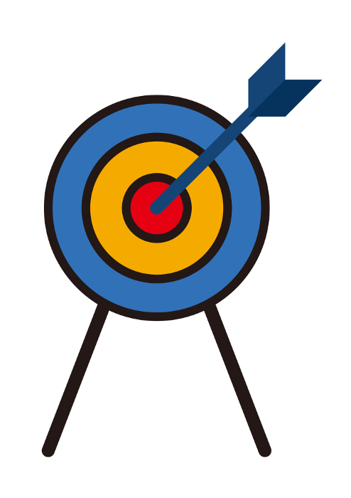 Flat target and arrow illustrations, icons. Concentration line background, banners. Marketing image illustrations. Darts.