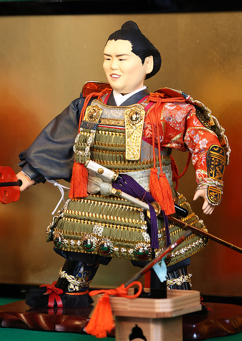 2022  General of the Year s Expectations  released. March 23, 2022, Tokyo, Japan   Japanese doll maker Kyugetsu displays a samurai doll of ozeki ranked sumo wrestler Mitakeumi at the company s showroom in Tokyo on Wednesday, March 23, 2022. In Japanese tradition, parents decorate samurai doll on May 5 to celebrate Children s Day to wish their children grow up to be healthy and robust.    Photo by Yoshio Tsunoda AFLO  