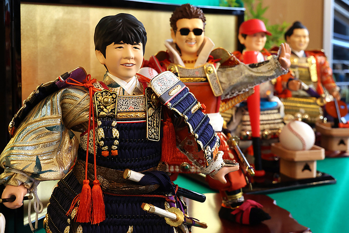 2022  General of the Year s Expectations  released. March 23, 2022, Tokyo, Japan   Japanese doll maker Kyugetsu displays samurai dolls of  L R  shogi champion Sota Fujii, Nippoham Fighters manager Tsuyoshi Shinjo, MLB player Shohei Ohtani and ozekiranked sumo wrestler Mitakeumi at the company s showroom in Tokyo on Wednesday, March 23, 2022. In Japanese tradition, parents decorate samurai doll on May 5 to celebrate Children s Day to wish their children grow up to be healthy and robust.    Photo by Yoshio Tsunoda AFLO  