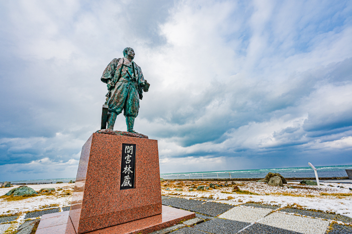 Statue of Rinzo Mamiya and Cape Soya Monument