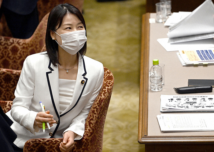 National Diet of Japan, House of Councillors, Committee on Accounts Fumika Shiomura, a member of the Democratic Party of Japan s Constitutional Democratic Party of Japan, attends a meeting of the House of Councillors  Accounts Committee at 11:55 a.m. on March 28, 2022, in the Diet.