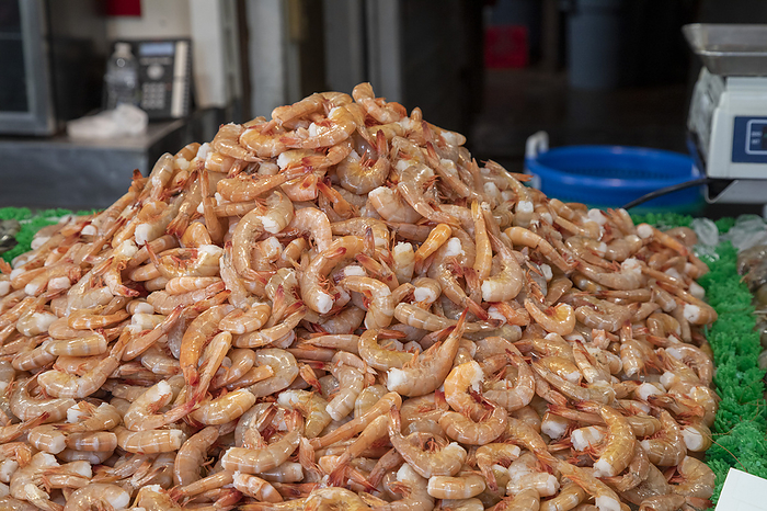 Shrimp on sale Shrimp on sale at the Municipal Fish Market, Washington, D.C., USA. Established in 1805, it is the oldest continuously operating open air fish market in the United States., by JIM WEST SCIENCE PHOTO LIBRARY