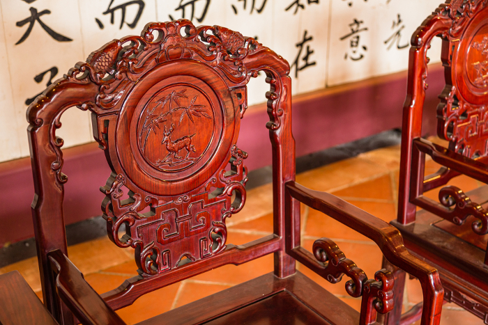 Interior of Ming Lun Hall in the Confucius Temple in Tainan, Taiwan