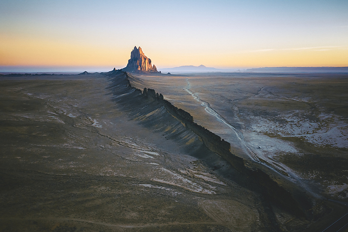 A view from above on Shiprock mountain, New Mexico
