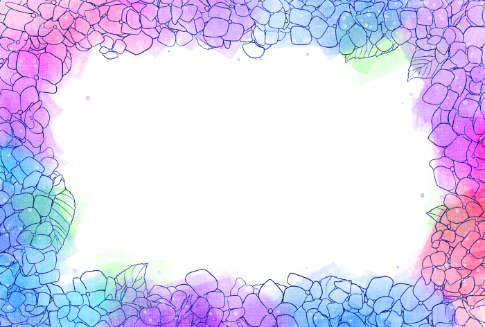 Background material_Watercolor style_Hydrangea