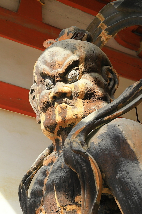 Niomon Statue at the Niomon Gate of Daigoji Temple, Kyoto, Japan