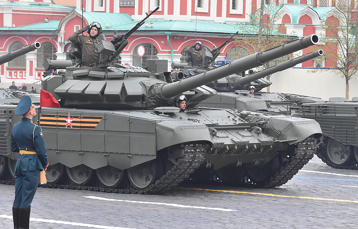Military parade in Moscow on the 77th anniversary of the victory over Russia and Germany Russian tanks parade through Red Square on May 9, 2022  photo by Hiroshi Maeya.