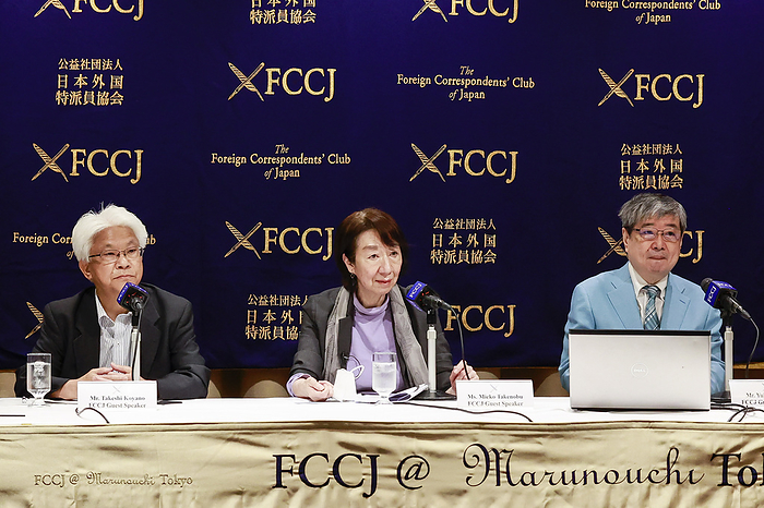Who Ordered the Destruction of Kan nama   L to R  Takeshi Koyano member of Ready mixed concrete Union, Mieko Takenobu Journalist and Professor Emerita of Wako University, and Yuichi Kaido Attorney at Law, speak during a news conference at The Foreign Correspondent s Club of Japan on May 20, 2022 in Tokyo, Japan. Panelists spoke about eighty one members a single small Osaka union have been detained by police, many on what labor scholars call legally dubious charges, since 2018.  Photo by Rodrigo Reyes Marin AFLO 