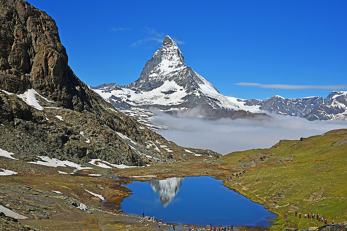 Matterhorn and Riffelsee Alps Switzerland