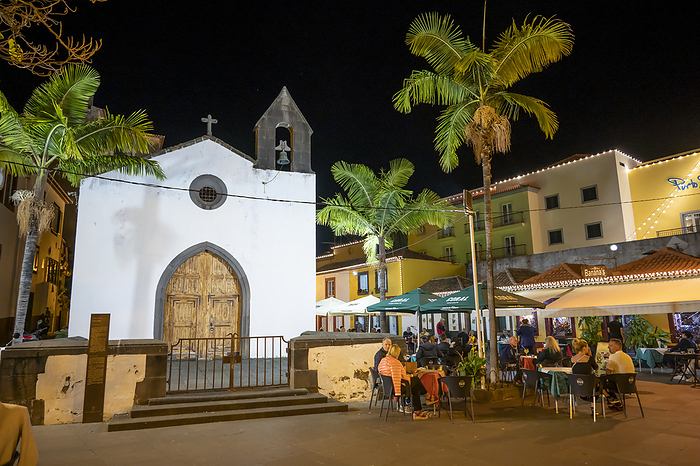 Corpo Santo Chapel at night, Old Town, Funchal, Madeira Island, Portugal Corpo Santo Chapel at night, Old Town, Funchal, Madeira Island, Portugal, Atlantic, Europe, Photo by Ed Rhodes