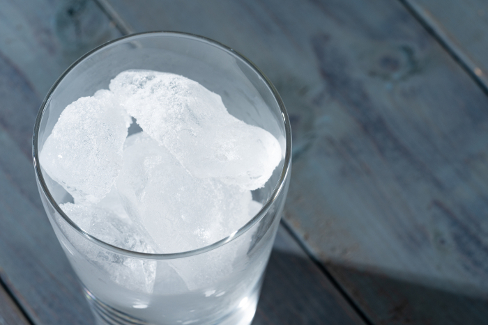 Ice in a glass