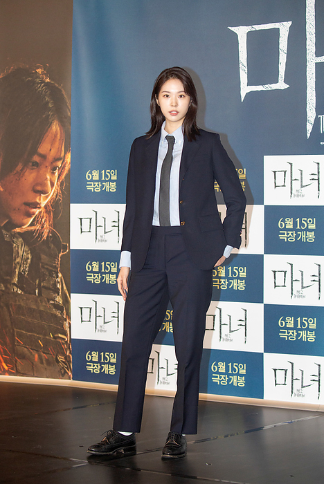 Press conference for new South Korean movie  The Witch: Part 2. The Other One  in Seoul Seo Eun Soo, May 24, 2022 : South Korean actress Seo Eun Soo poses at a press conference for the upcoming Korean movie  The Witch: Part 2. The Other One  in Seoul, South Korea. The new movie is mystery, action horror film.  Photo by Lee Jae Won AFLO   SOUTH KOREA 