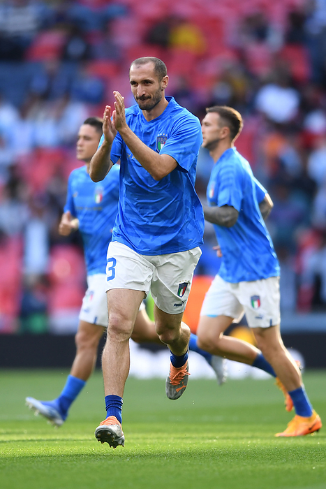 Soccer: Uefa Finalissima 2022  :  Italy 0 3 Argentina Giorgio Chiellini  Italy                                          during the 2022 Finalissima match between Italy 0 3 Argentina at Wembley Stadium on June 1, 2022 in London, England.  Photo by Maurizio Borsari AFLO  
