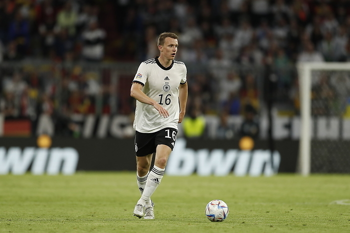 Soccer : UEFA Nations League Group stage : Germany 1 1 England Lukas Klostermann  GER , JUNE 7, 2022   Football   Soccer : UEFA Nations League group stage for final tournament Group A3 between Germany 1 1 England at the Allianz Arena in Munich, Germany.  Photo by Mutsu Kawamori AFLO 