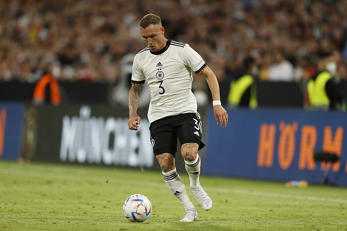 Soccer : UEFA Nations League Group stage : Germany 1 1 England David Raum  GER , JUNE 7, 2022   Football   Soccer : UEFA Nations League group stage for final tournament Group A3 between Germany 1 1 England at the Allianz Arena in Munich, Germany.  Photo by Mutsu Kawamori AFLO 