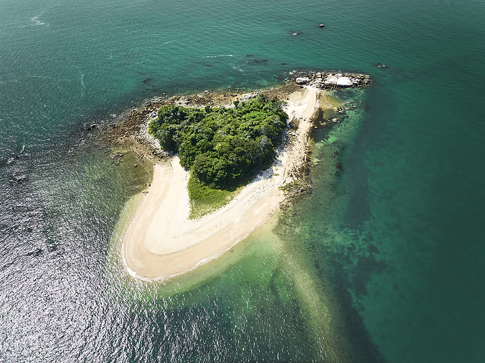 Manju Diaozhu Diaozhu Island Aerial drone shot in Shimonoseki, Yamaguchi