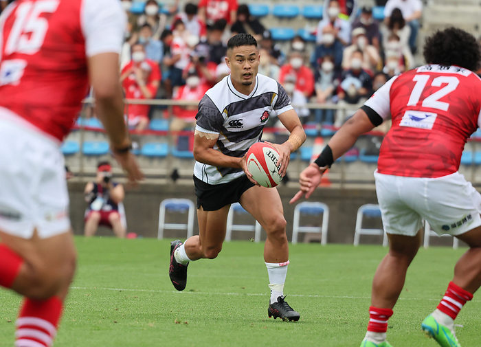 2022 Japan Rugby Charity Match June 11, 2022, Tokyo, Japan   Emerging Blossoms fly half Yu Tamura carries the ball at a charity match to raise fund for tsunami and volcano eruption suffered Kingdom of Tonga at the Prince Chichibu rugby stadium in Tokyo on Saturday, June 11, 2022. Emerging Blossoms defeated Tonga Samura XV 31 12.      Photo by Yoshio Tsunoda AFLO  