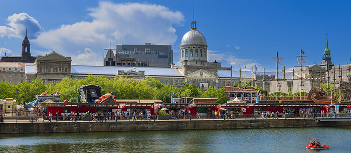 Bonsecours Basin and Bonsecours Market, Old Port of Montreal; Montreal, Quebec, Canada, Photo by Alberto Biscaro / Design Pics